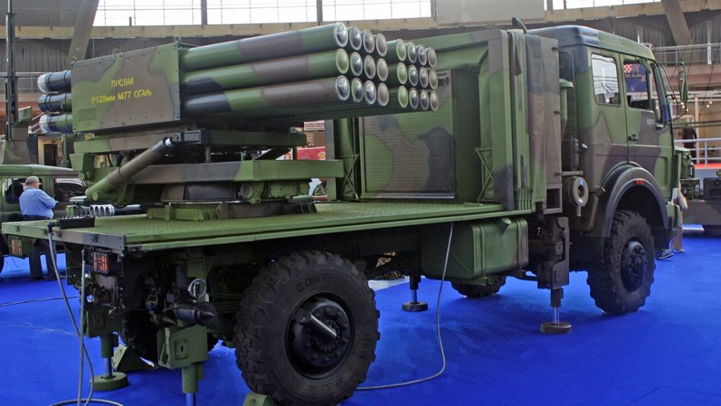 LRSVM Morava postavený na základě starého raketometu M-77