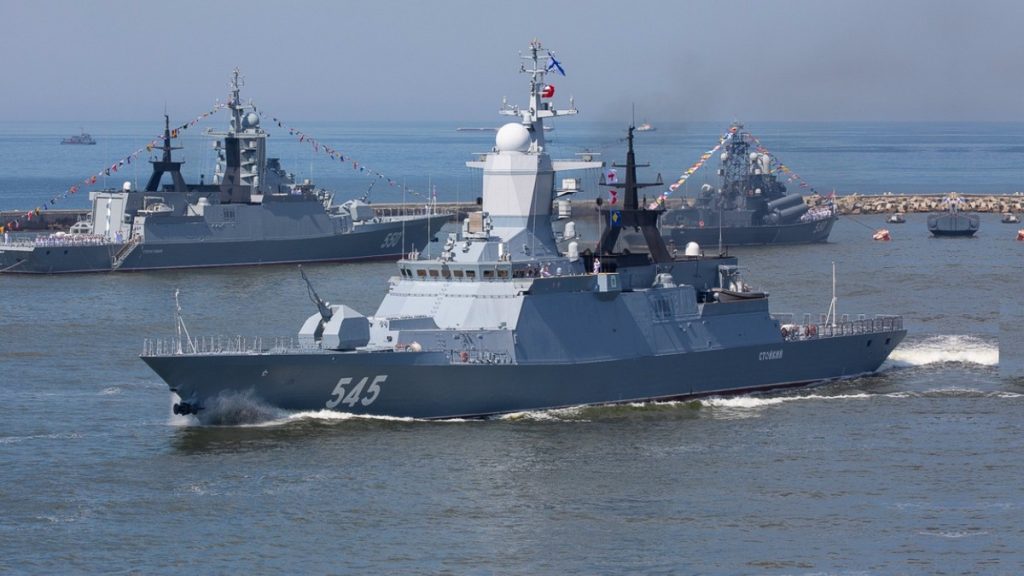 Ruská korveta na Dni námořnictva u Kaliningradu