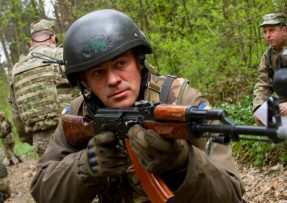 Ukrajinský voják v zácviku