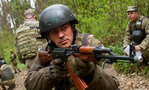 Ukrajinský voják v zácviku