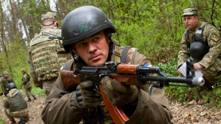 Ukrajinský voják v zácviku