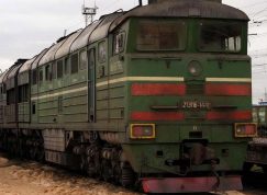 Starý ruský nákladní vlak