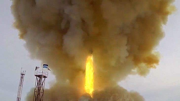 Zkušební odpal rakety s kluzákem Avangard