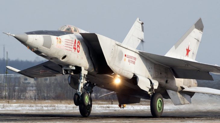 MiG-25 ruského letectva při startu