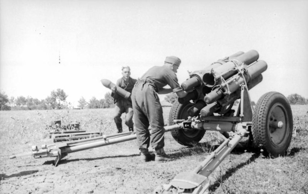 Nebelwerfer 41, nabíjení tažené verze na Východní frontě, 23. září 1943