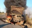 Zničený ruský BM-21 Grad
