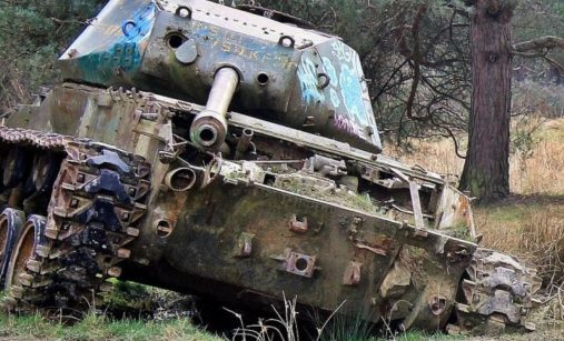 Opuštěný tank T-62