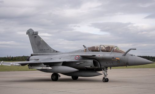 Dassault Rafale na letišti v Polsku
