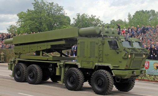 Raketomet Šumandija na přehlídce