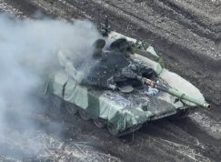 Zasažený tank T-90M