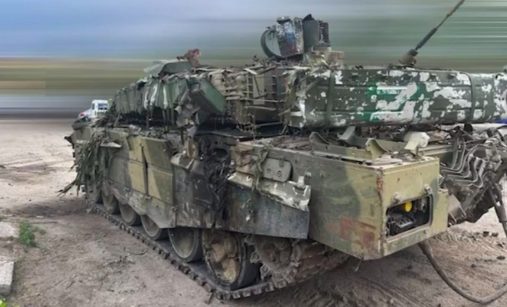Zničený ruský tank T-90M Proryv-3