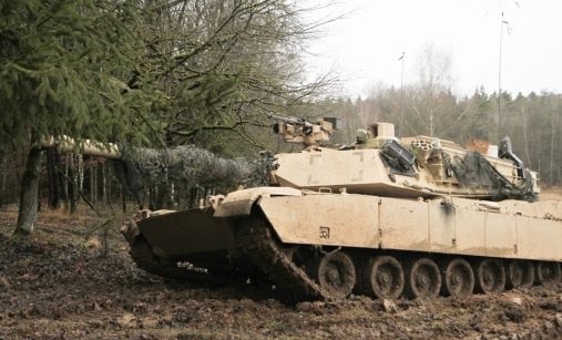 Zapadlý tank Abrams