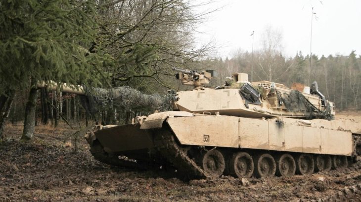 Zapadlý tank Abrams