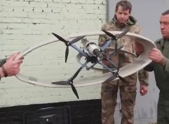 Ruský dron s uzavřeným křídlem