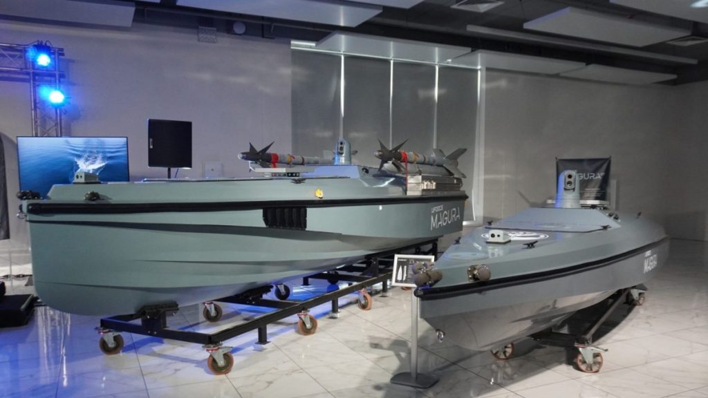 Ukrajinské námořní drony Magura V7 a Magura V5