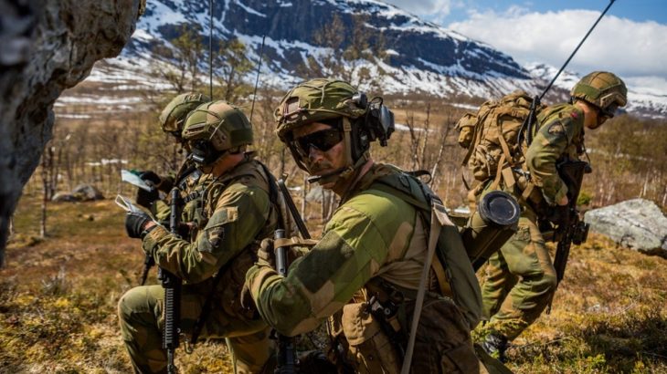 Norští vojáci na cvičení