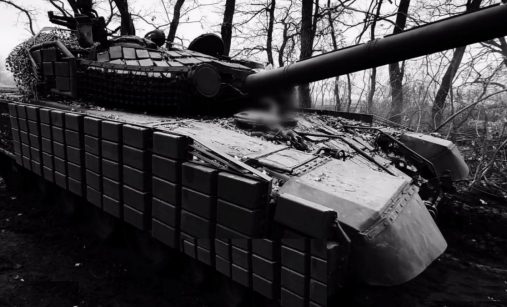 Tank T-72 brigády Azov