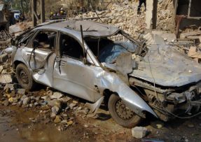 Výbuch auta