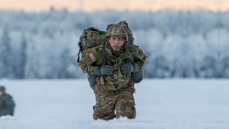 Americký voják v zimě