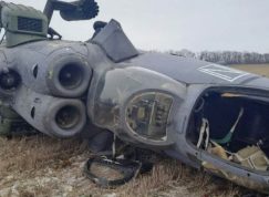 Havarovaný vrtulník Mi-35