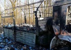 Zničený KamAz ruské armády