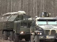 Vozidla systému Orešnik v Bělorusku