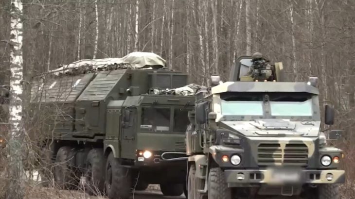 Vozidla systému Orešnik v Bělorusku