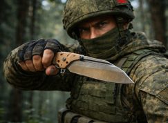 Ruský voják s nožem