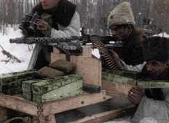 Kulometné stanoviště ruských vojáků