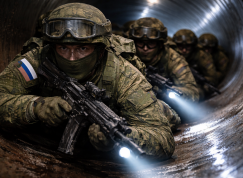 Ruští vojáci v plynovodném potrubí