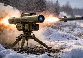 Stugna-P střílí ve sněhu