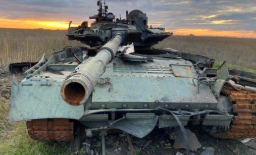 Zničený ruský tank T-80BVM