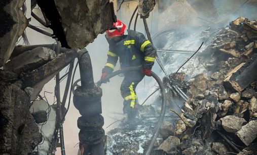 Ukrajinská tepelná elektrárna po ruském útoku