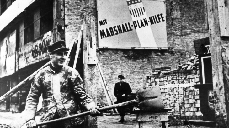 Obnova západního Berlína za pomoci Marshallova plánu