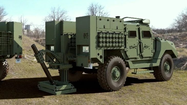 Vozidlo Patriot s minometem