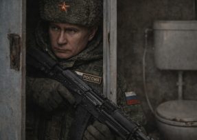 Ruský voják na záchodě