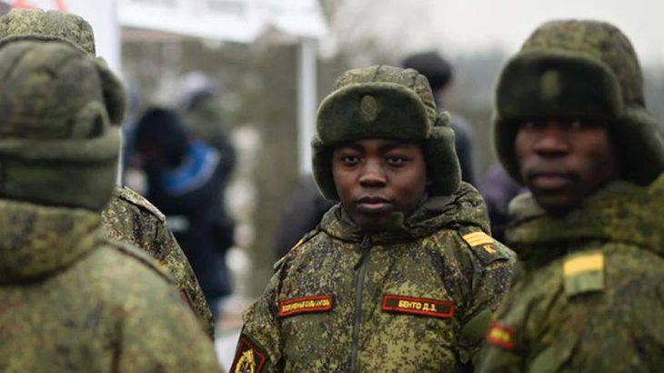 Afričané v ruských uniformách