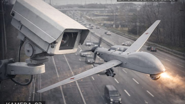 Dopravní kamera zachycuje dron