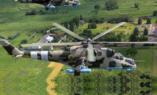 Ukrajinský bitevní vrtulník Mi-24