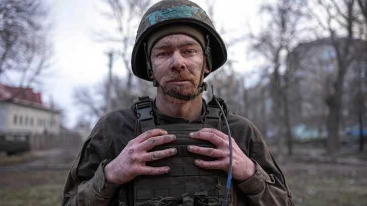 Ukrajinský voják bez rotace