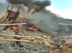 Zničený ruský tank na jihu Ukrajiny