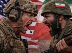 Americký a íránský voják proti sobě