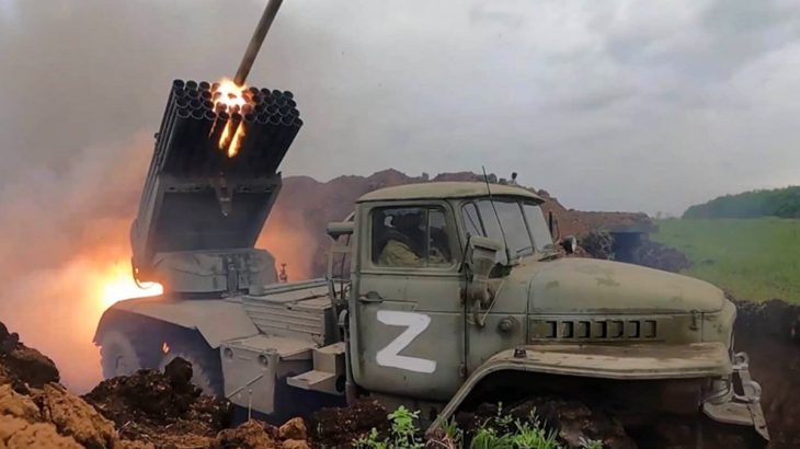 Raketomet Grad-21 ruské armády