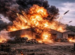 Vybuchující muniční sklad