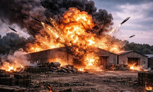 Vybuchující muniční sklad