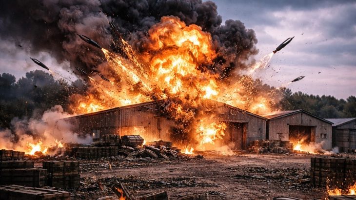 Vybuchující muniční sklad