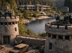 Obranné věže se systémy protivzdušné obrany