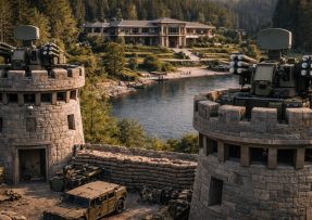 Obranné věže se systémy protivzdušné obrany