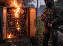 Partyzán zapálil reléovou skříň