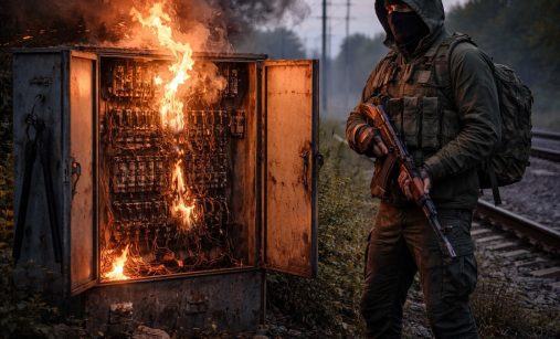 Partyzán zapálil reléovou skříň